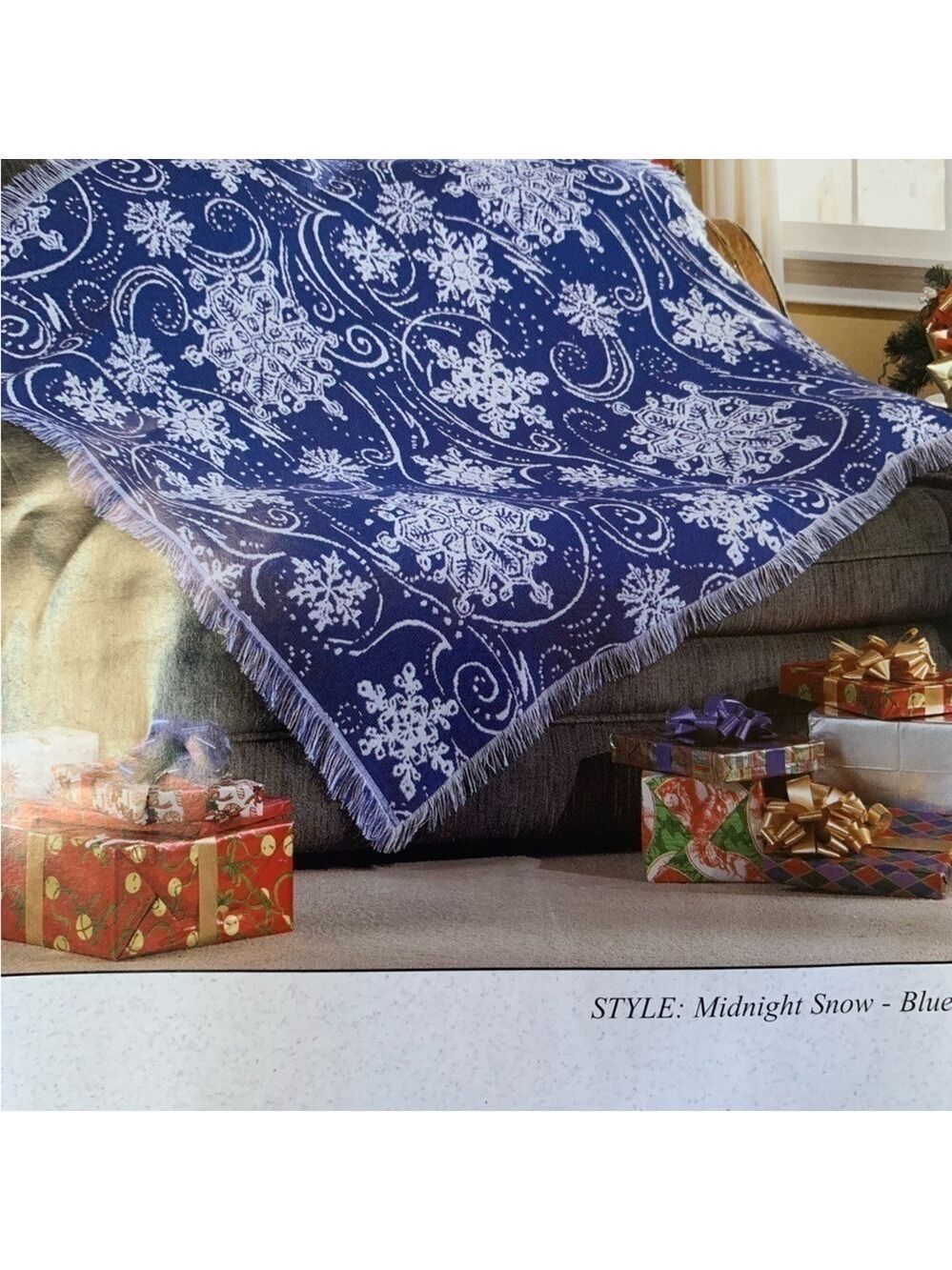 Mohawk Double Woven Jacquard Throw Snowflake Print